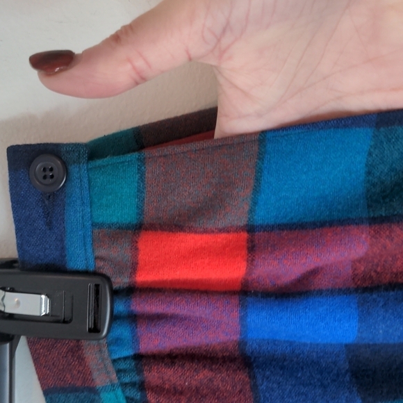 VINTAGE Pendleton Virgin Wool Checkered Plaid Midi Skirt - Picture 3 of 8